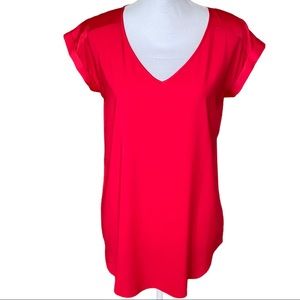 EUC! Express Red V Neck Blouse
